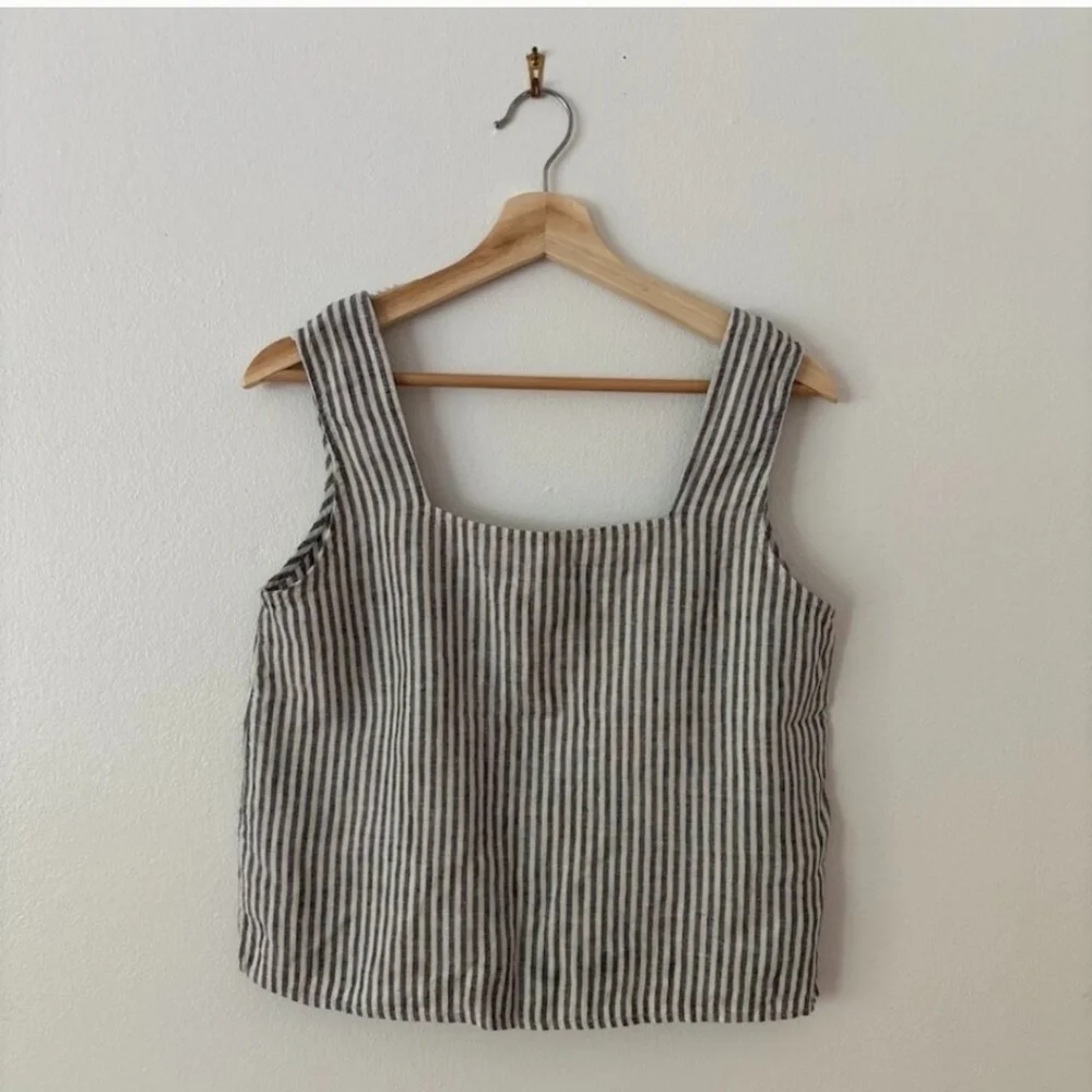 Esby linen top with buttons - Picture 2 of 3
